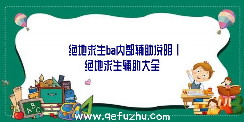 「绝地求生ba内部辅助说明」|绝地求生辅助大全